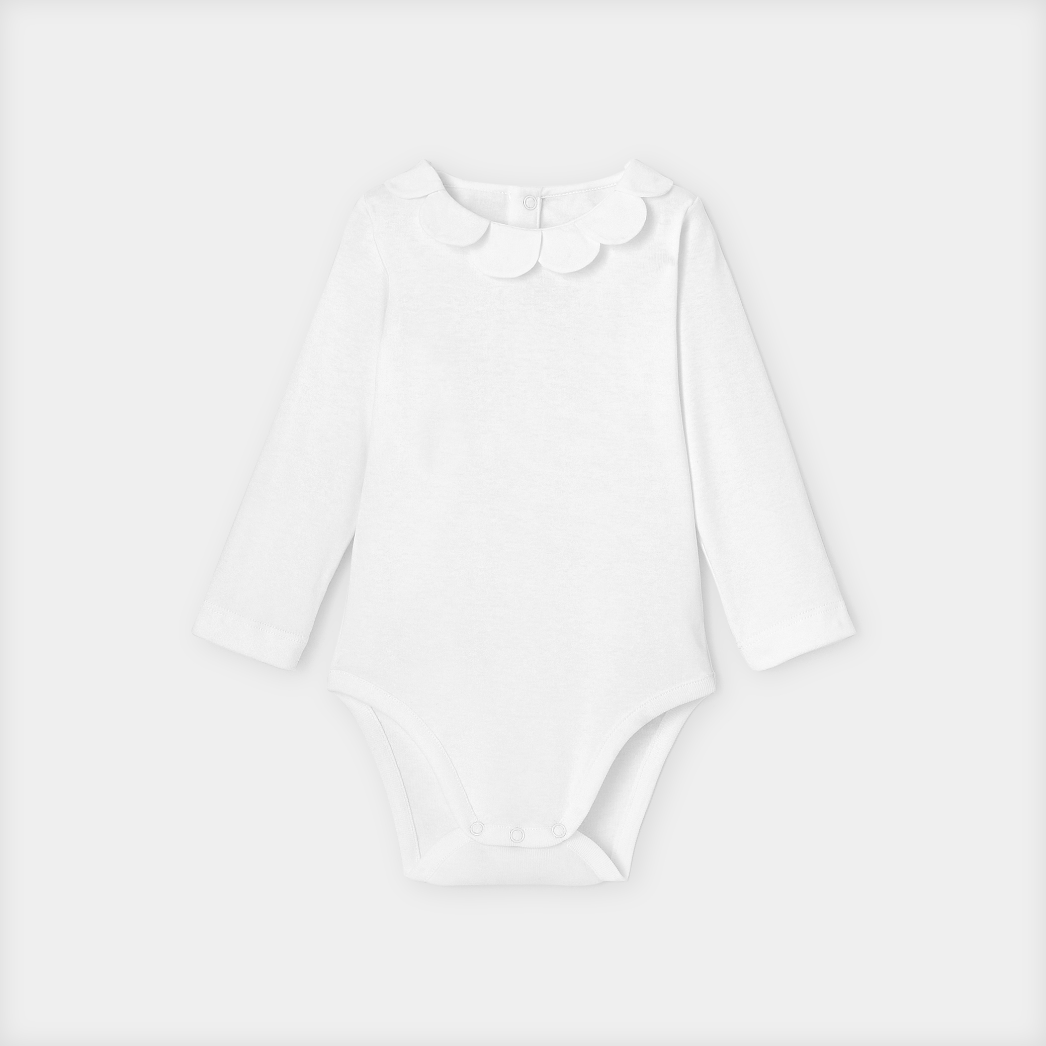 Jacadi - Baby girl bodysuit with petal collar - White - Size: 24M
