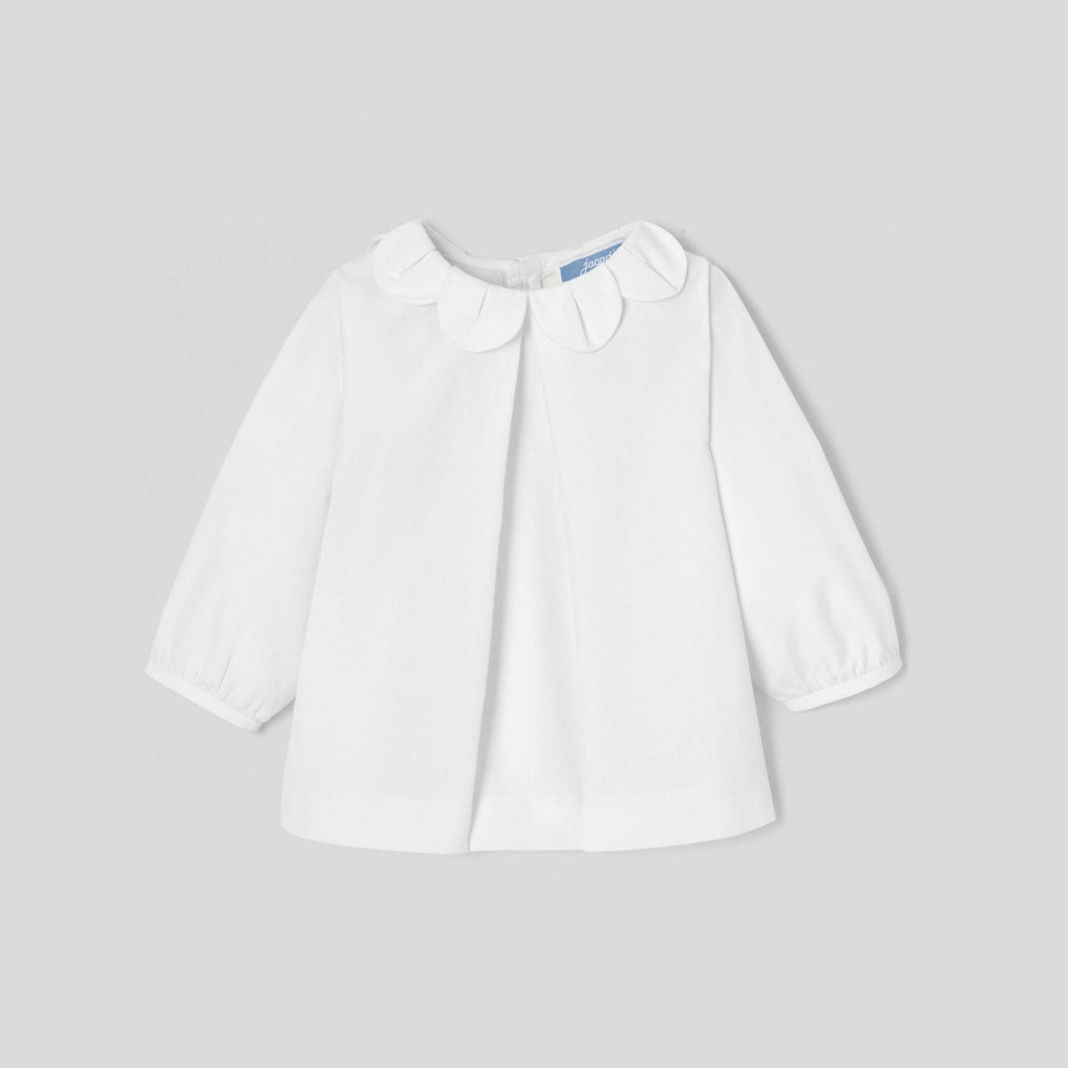 Jacadi - Baby girl blouse with petal collar - White - Size: 06M