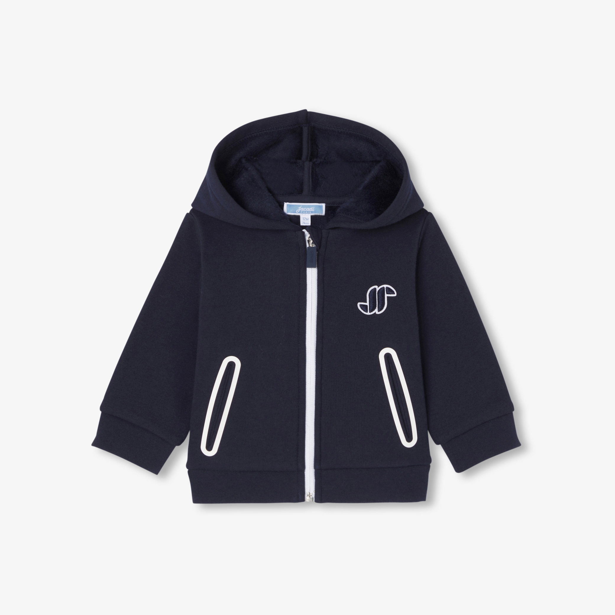 Jacadi - Baby boy fleece zip-up sweatshirt - Blue - Size: 24M