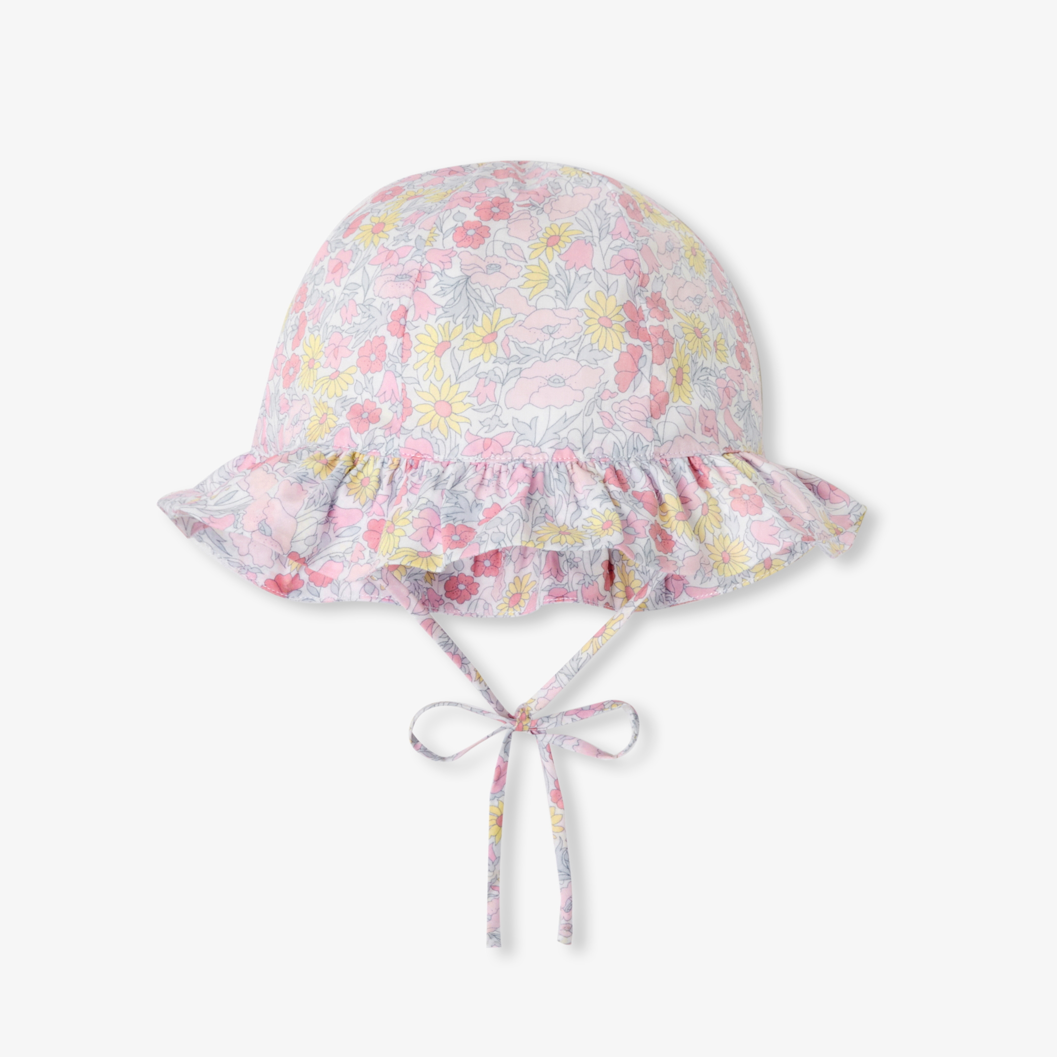 Jacadi - Baby girl hat in Liberty fabric - Rose/Gris - Size: 45