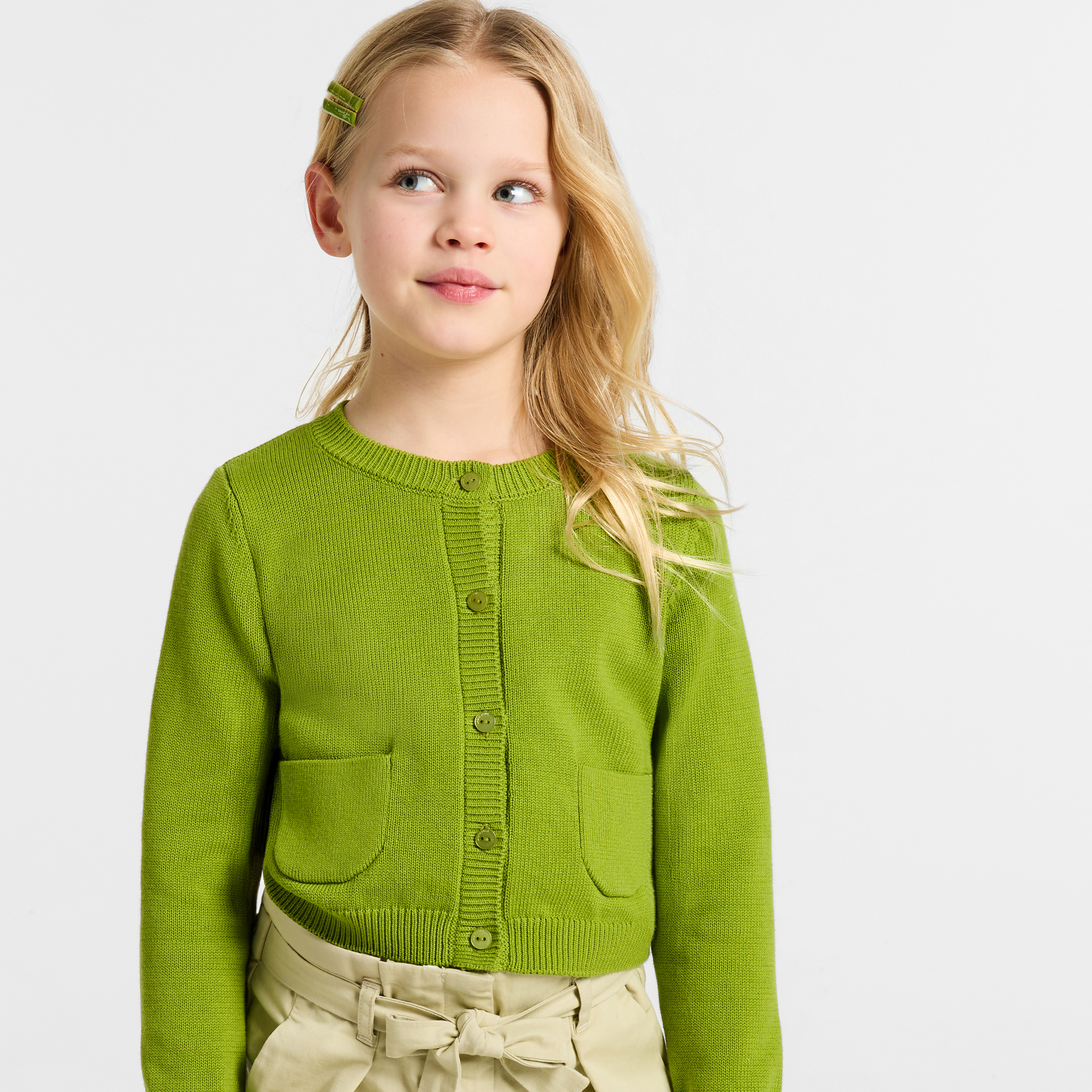 Jacadi - Girl cotton jersey cardigan - Green - Size: 08Y