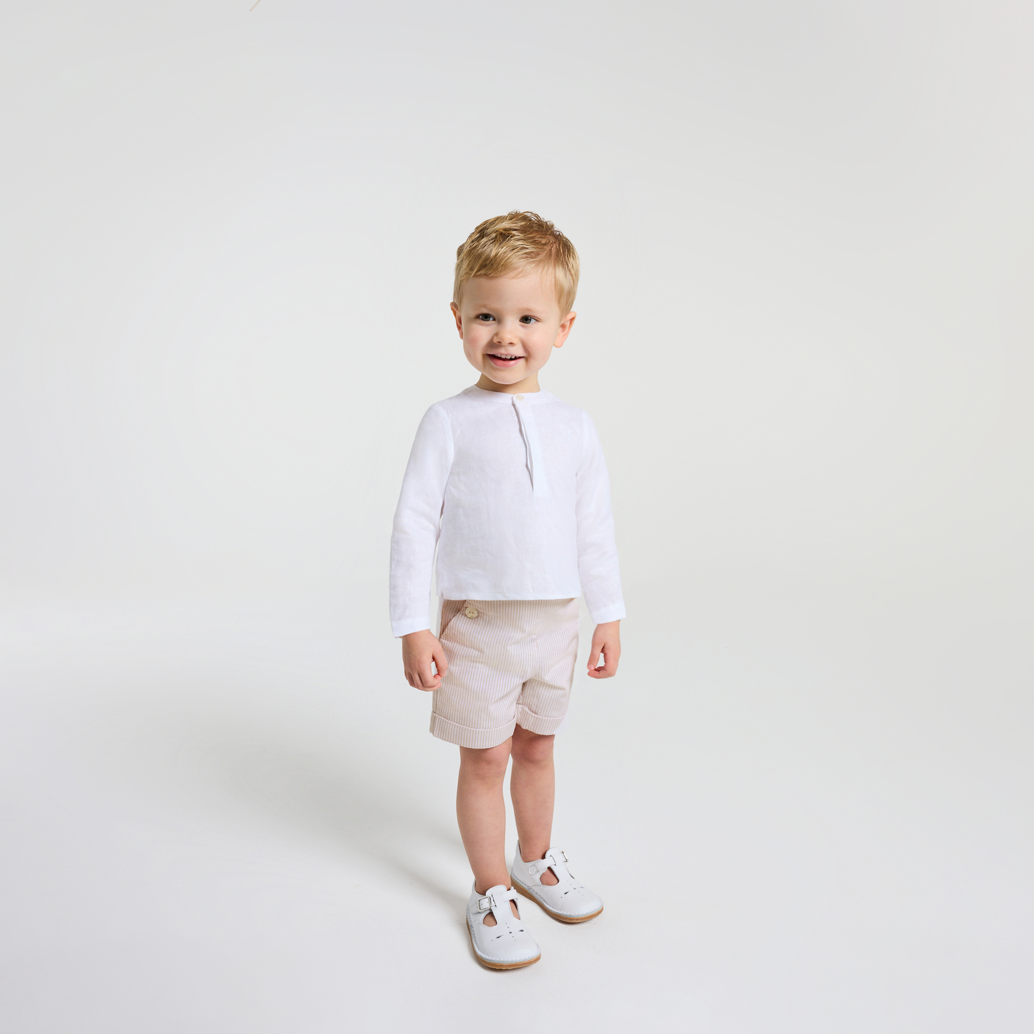Jacadi - Baby boy tab shorts - White - Size: 12M