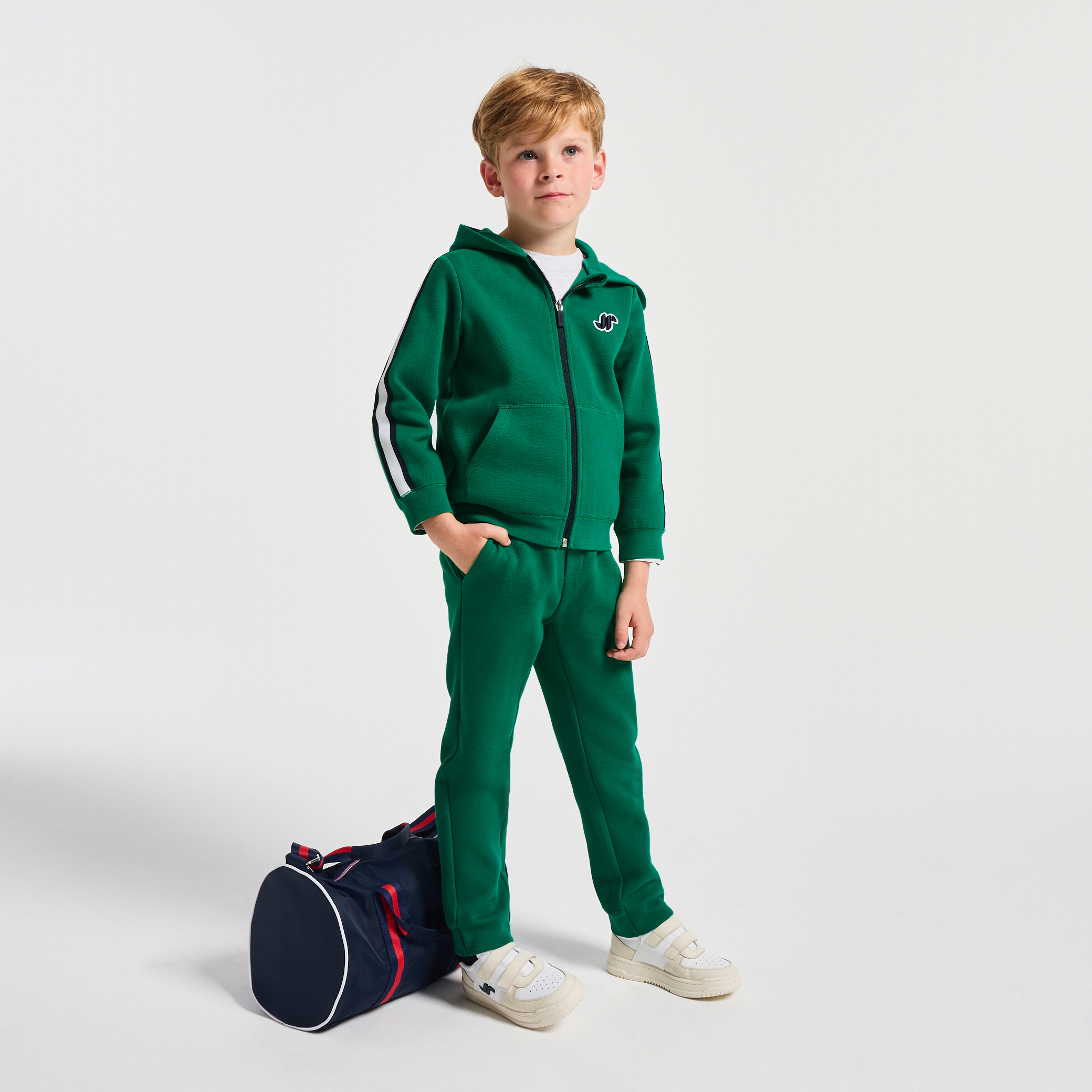 Jacadi - Boy double-face piqué joggers - Green - Size: 06Y