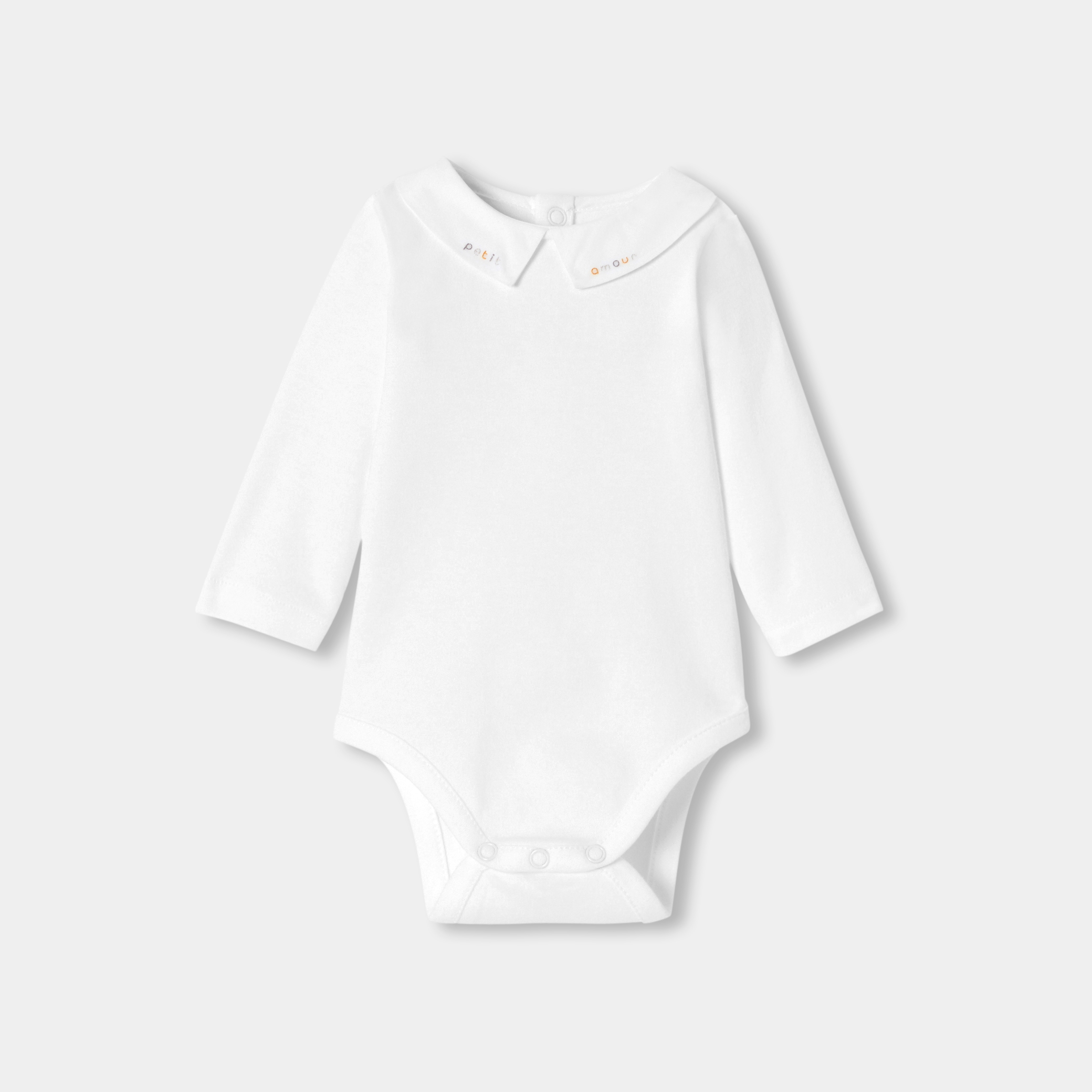 Jacadi - Baby boy long-sleeved cotton bodysuit - White - Size: 18M