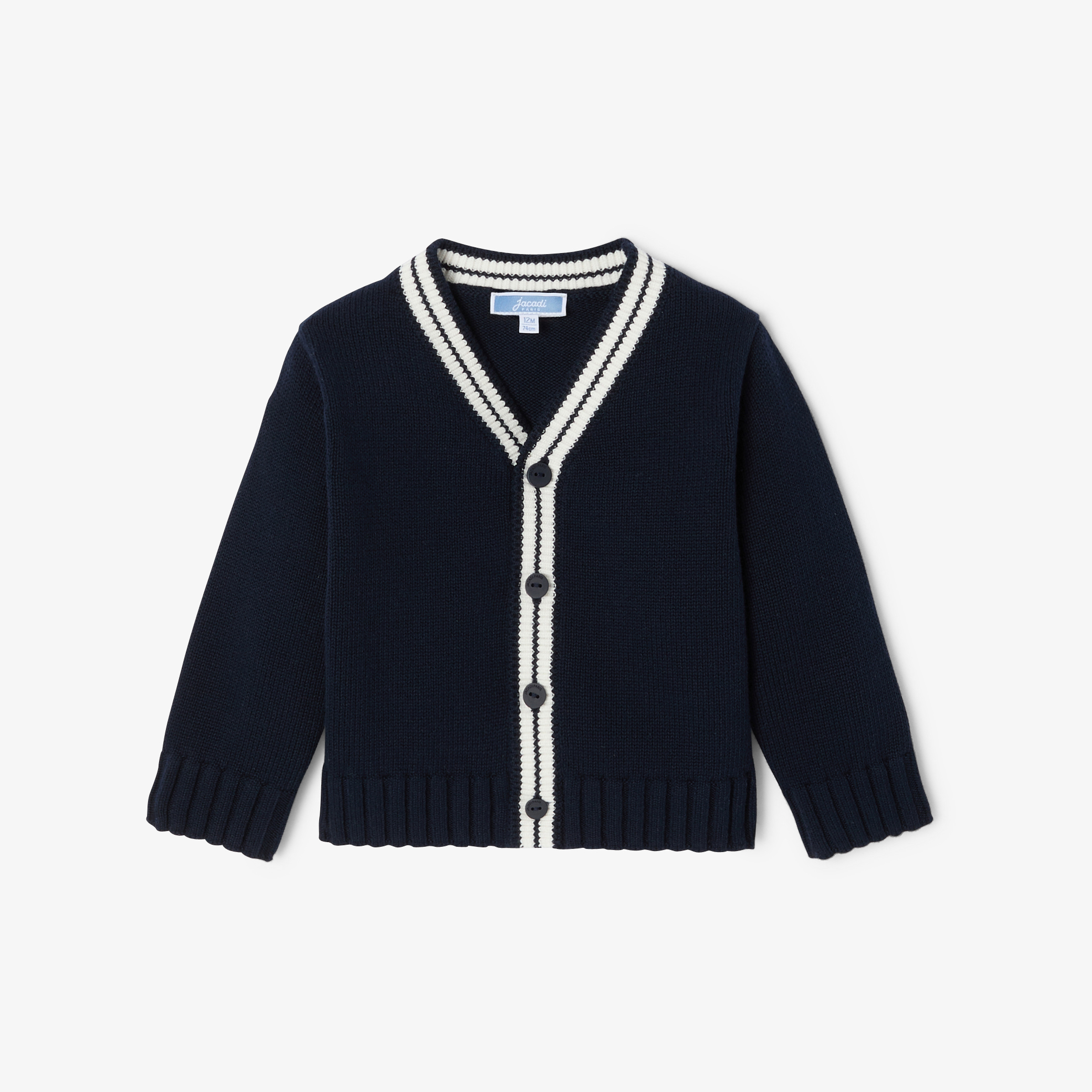 Jacadi - Baby boy cotton cardigan - Blue - Size: 12M