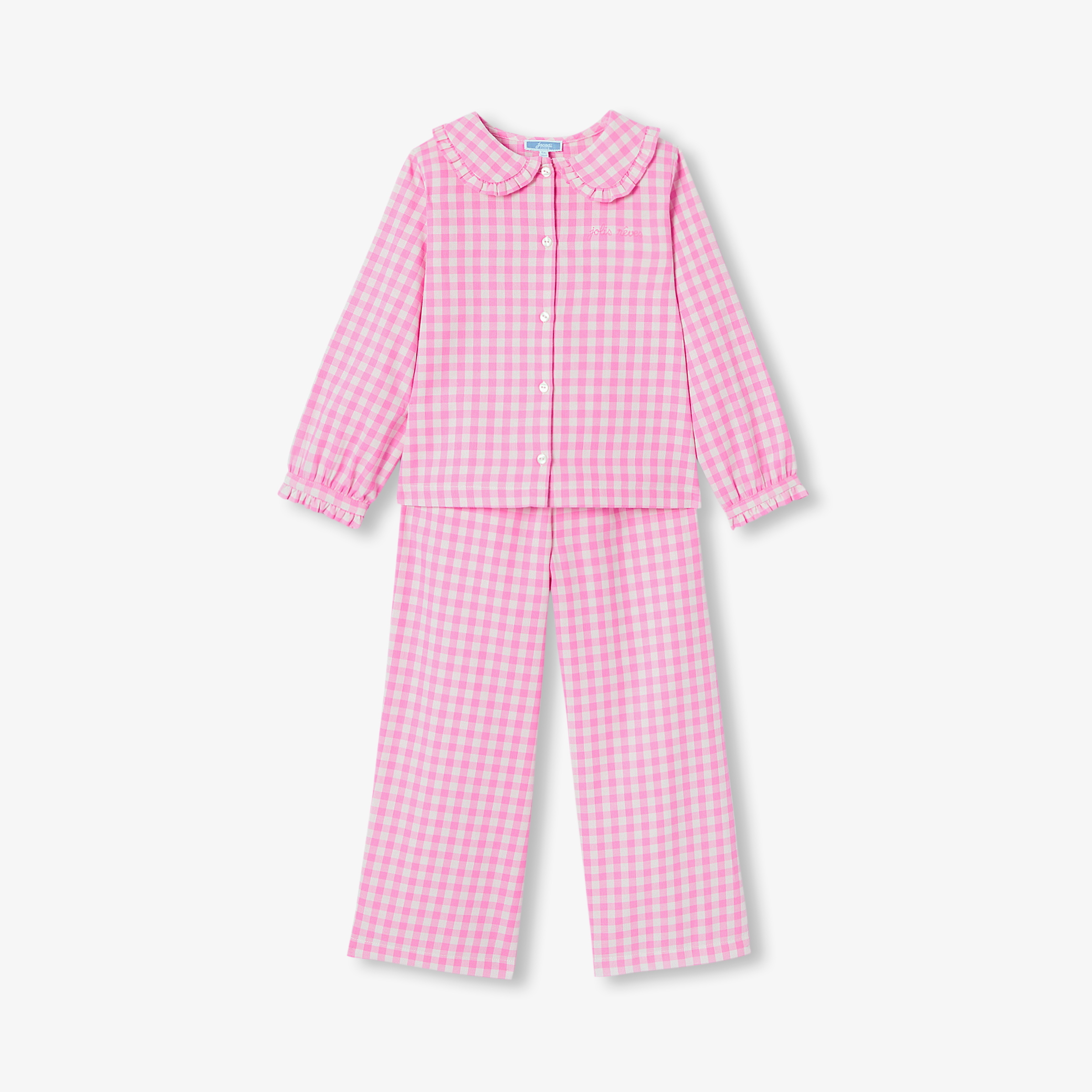 Jacadi - Girl flannel pyjamas - Rose/Multico - Size: 06Y