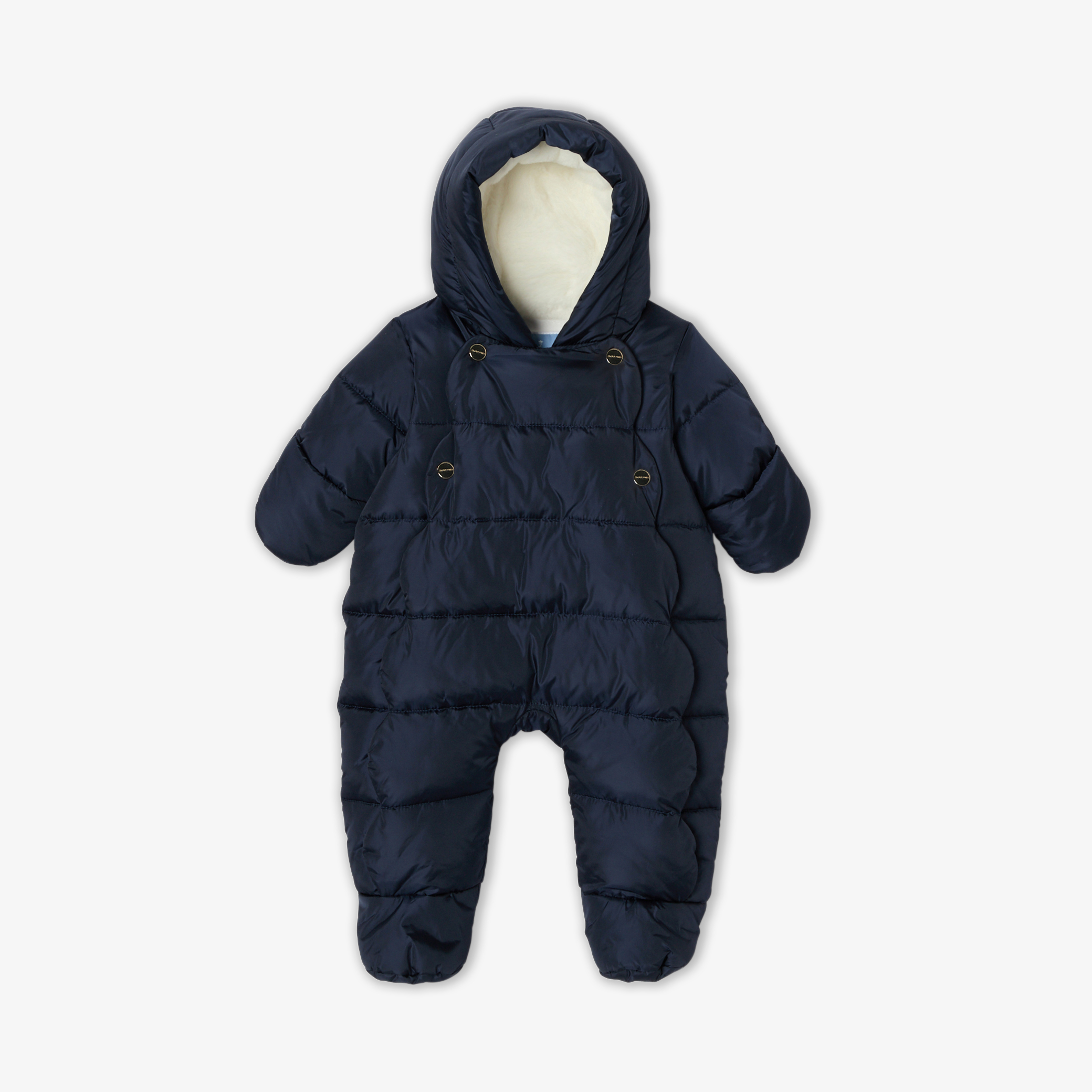 Jacadi - Baby girl scalloped pramsuit - Blue - Size: 03M