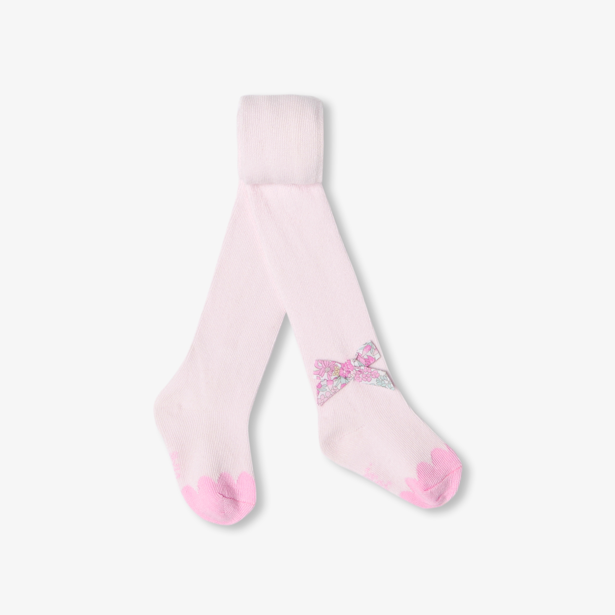 Jacadi - Baby girl tights with Liberty fabric bow - Pink - Size: 19/20