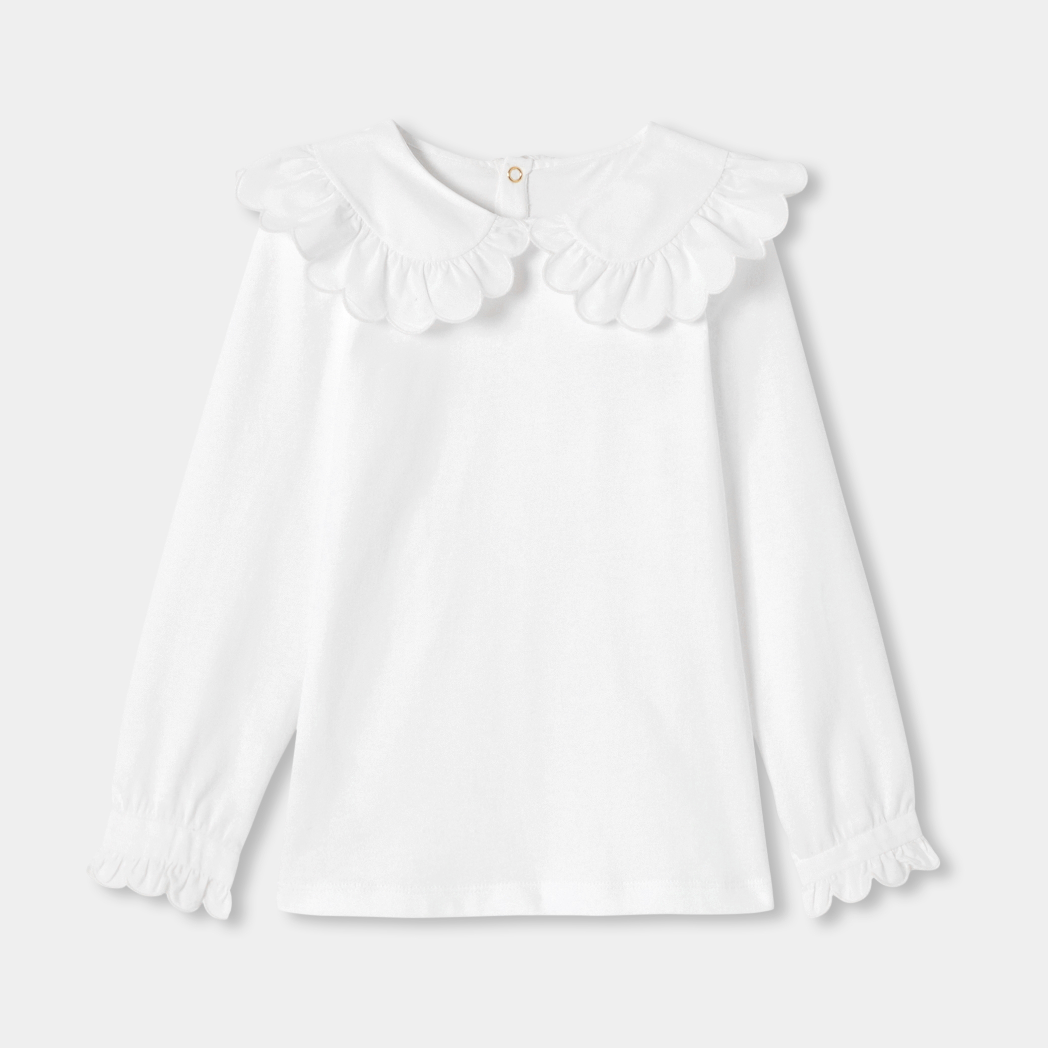 Jacadi - Girl long-sleeved T-shirt - White - Size: 04Y