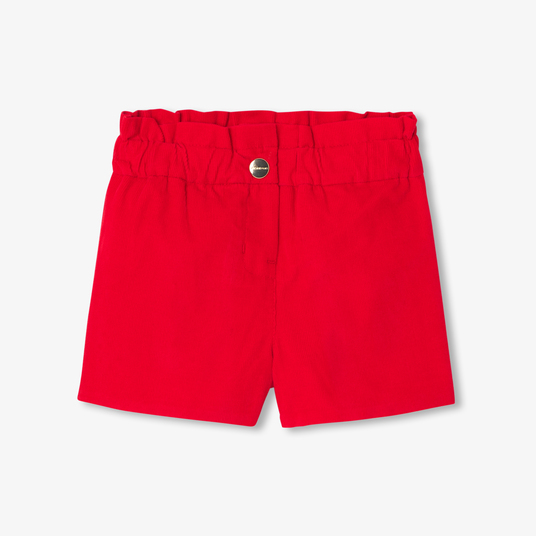 Baby girl shorts in milleraies velvet - Main Image