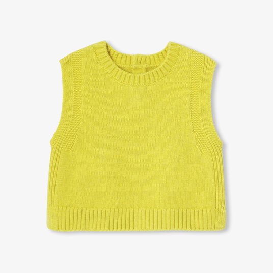Baby girl sleeveless jumper in wool and cashmere Cumin Jacadi