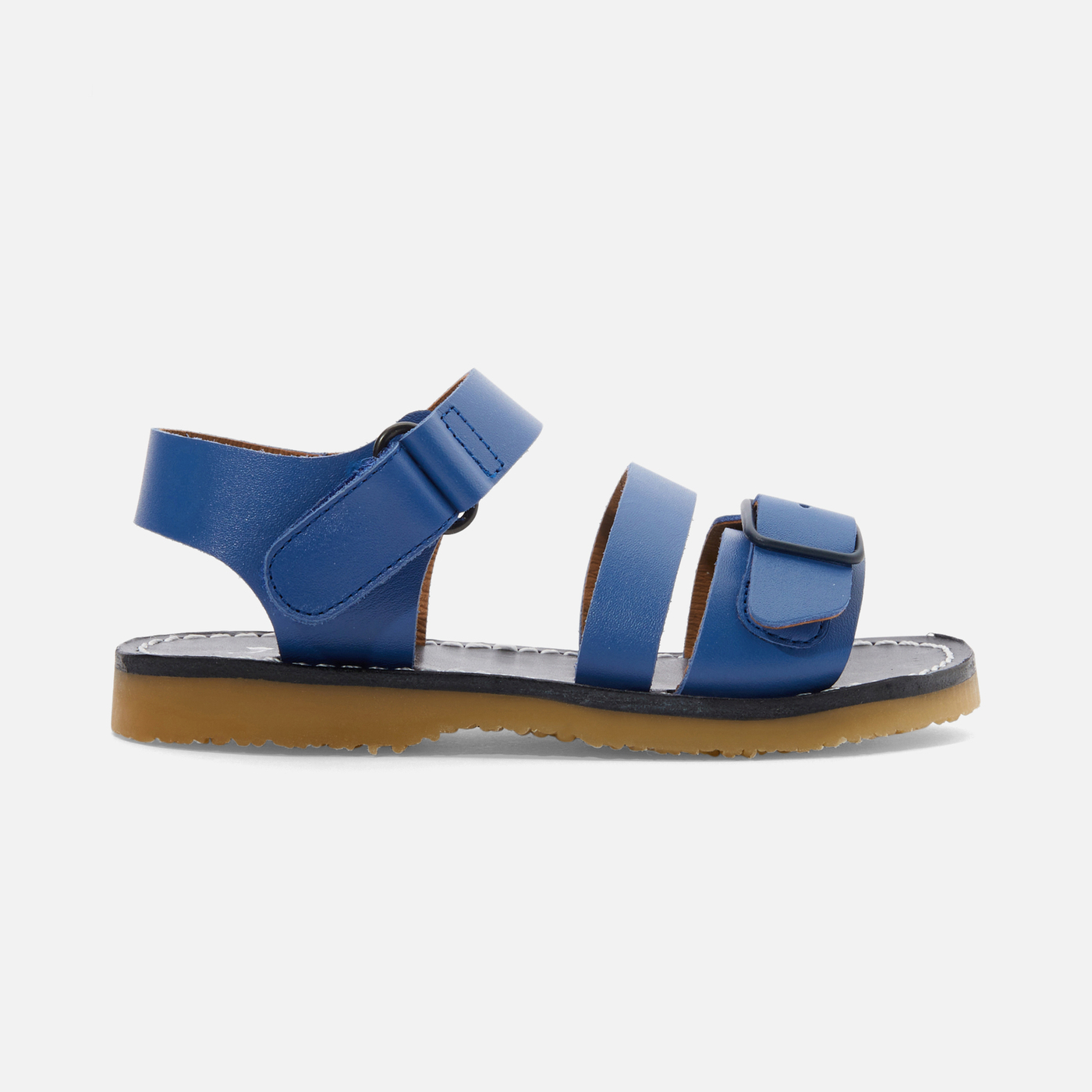 Boy sandals in smooth leather Bleu Jacadi Paris - Main Image
