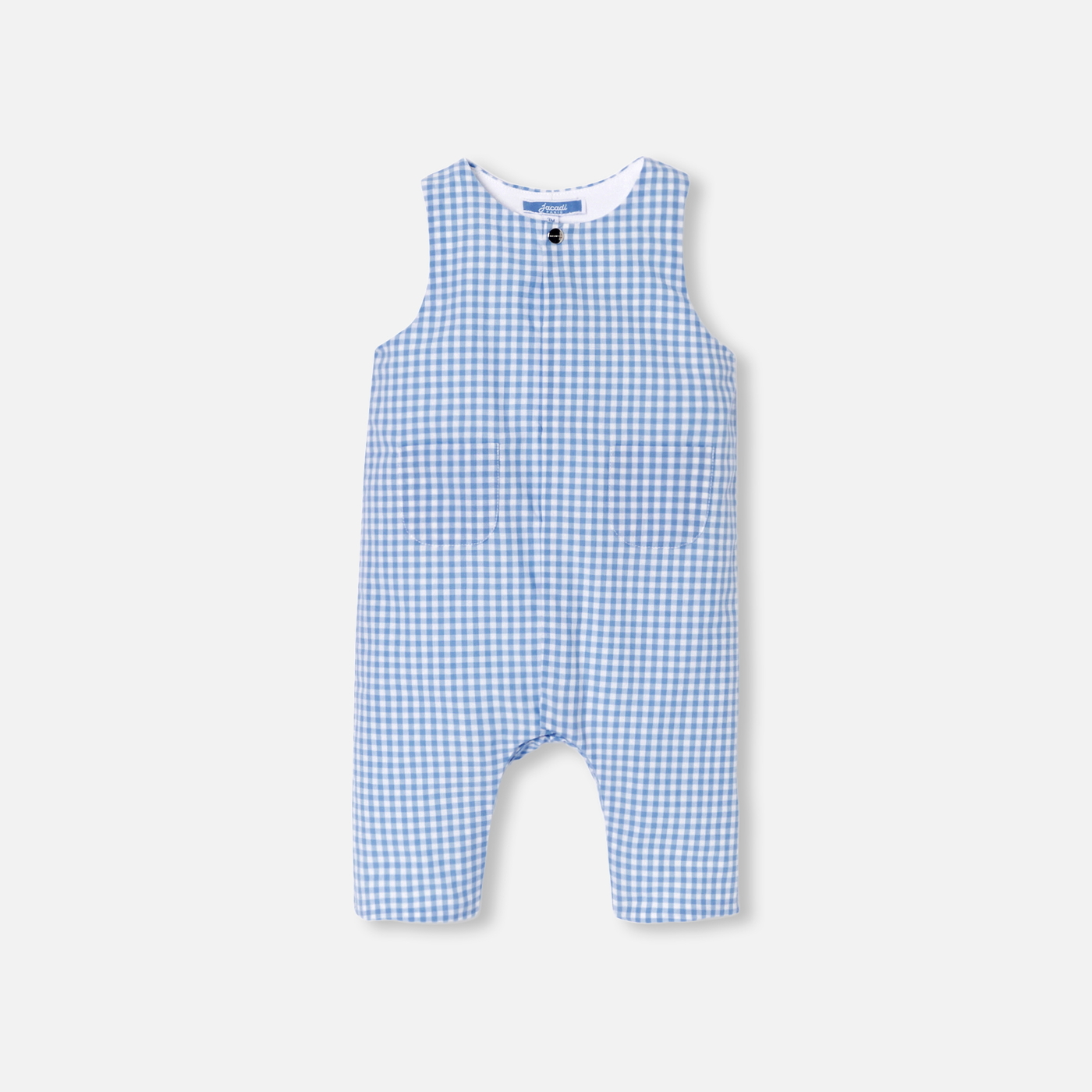 Baby boy Gingham jumpsuit Bleu/blanc Jacadi Paris - Main Image