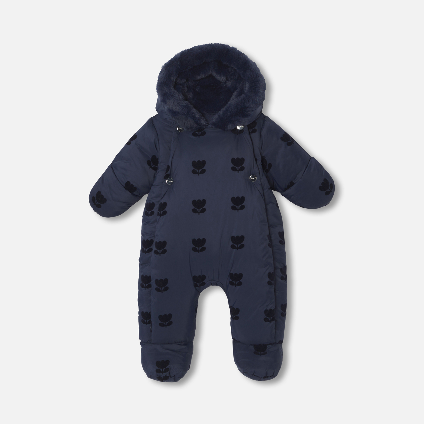 Baby girl nylon pramsuit Marine Jacadi Paris - Main Image