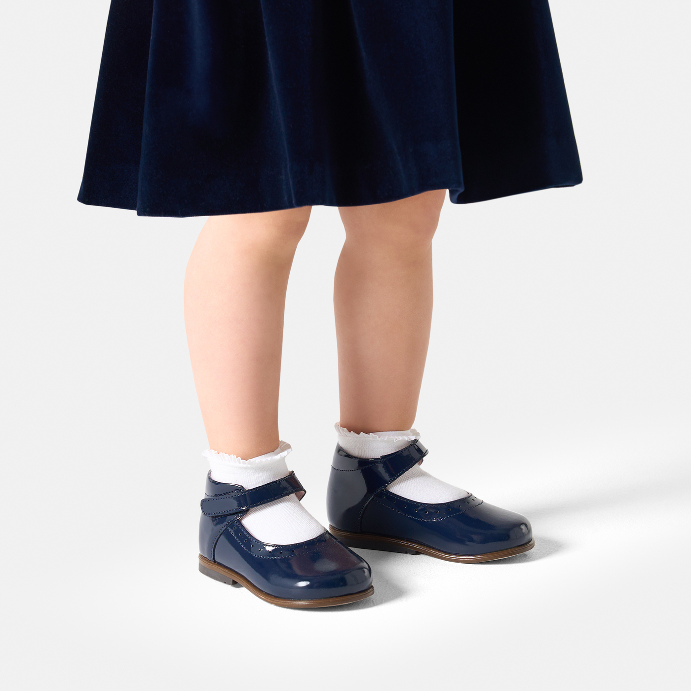 Jacadi Paris Navy Patent Girls Boots Baby Girl Patent Leather Mary