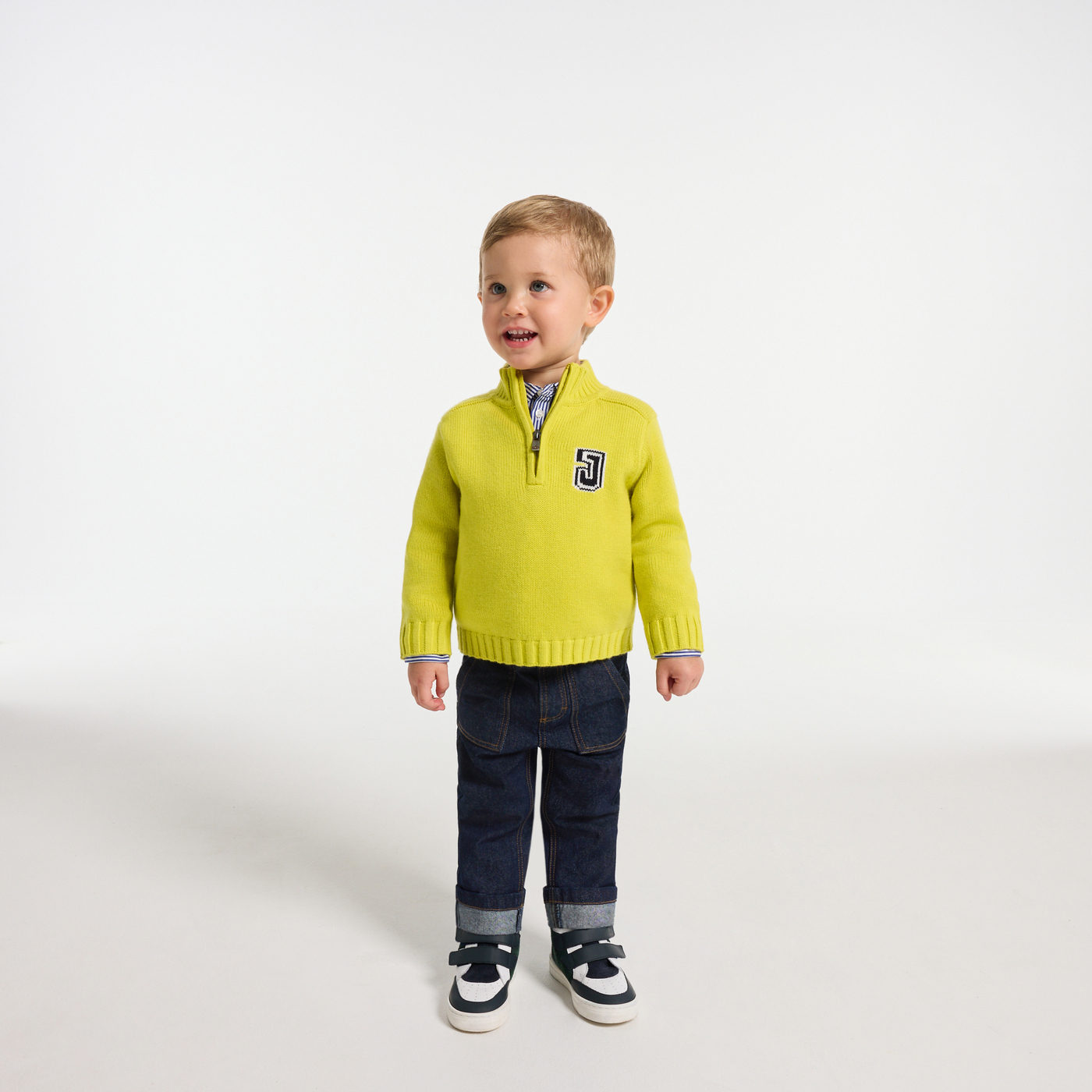 Baby boy cuffed jeans Denim fonce Jacadi Paris