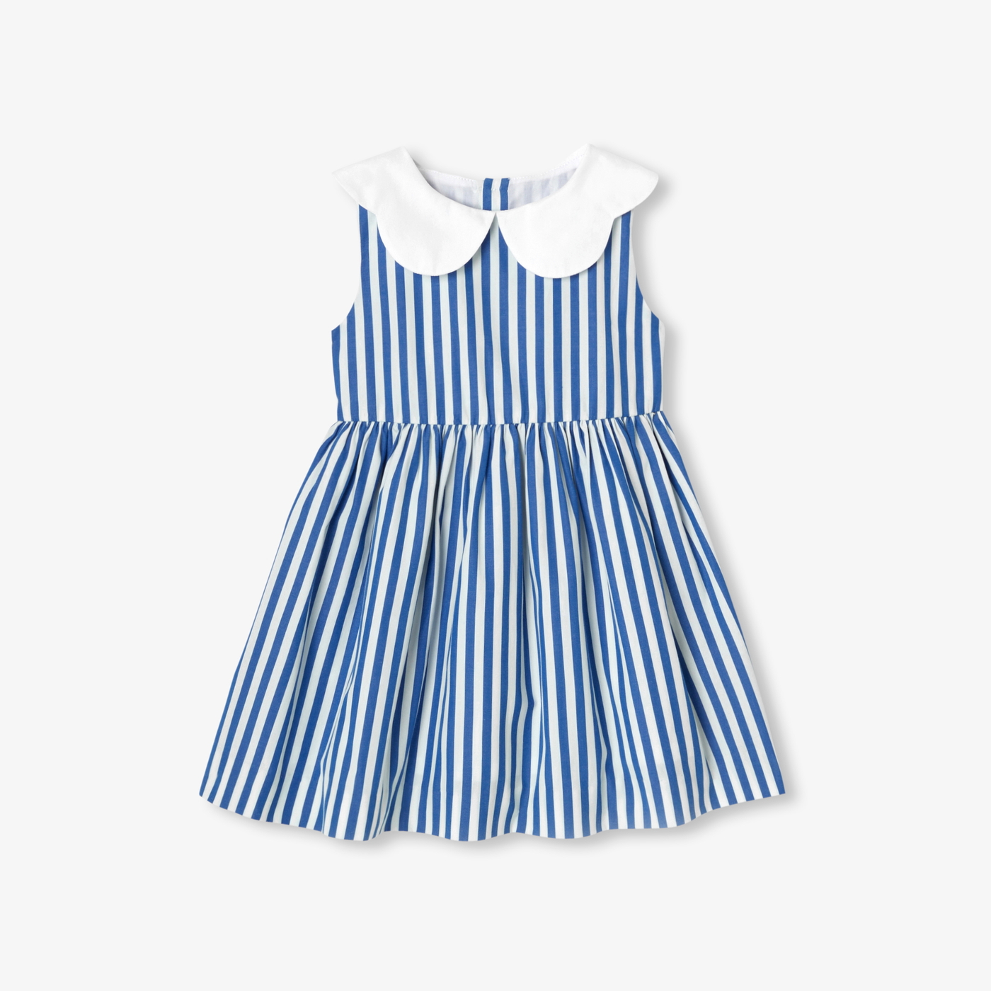 Baby girl sleeveless striped dress - Blanc/bleu | Jacadi Paris Baby girl sleeveless striped dress - Blanc/bleu | Jacadi Paris